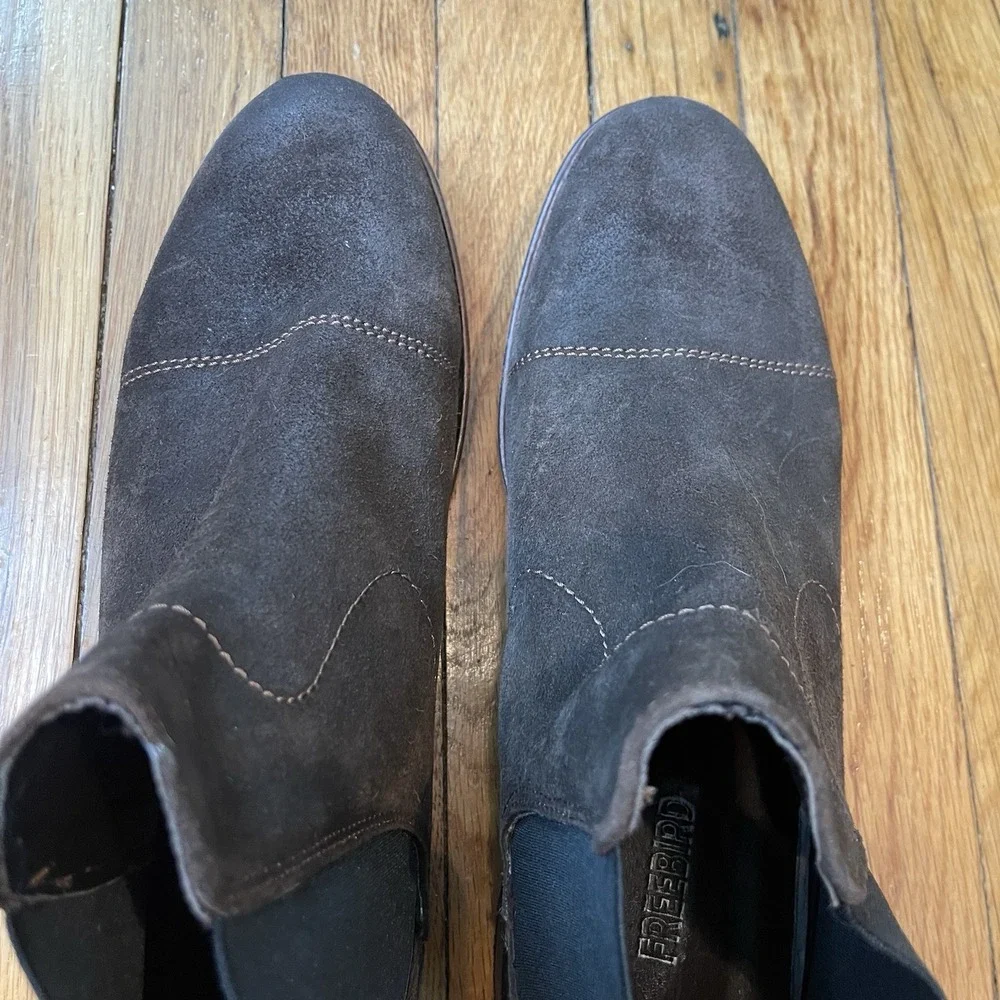 Freebird Mens 11 Brown Genuine Leather Curtis Boots Cap Toe Casual Dressy EUC